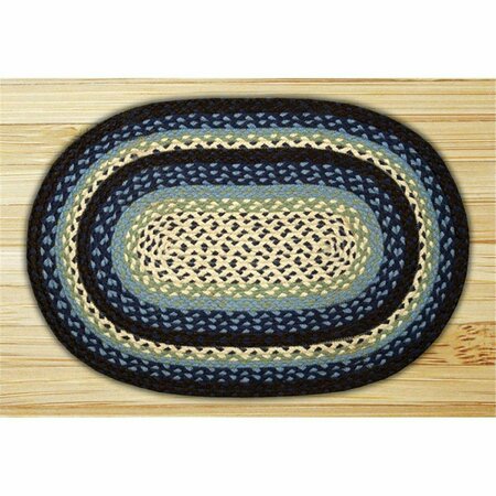 CAPITOL EARTH RUGS Blueberry-Creme Jute Braided Rug 04-312